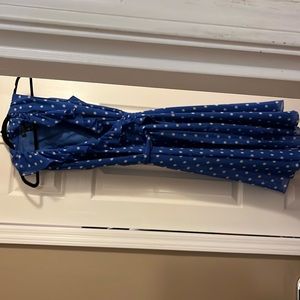 Ralph Lauren wrap dress size 8 periwinkle polka dot dress